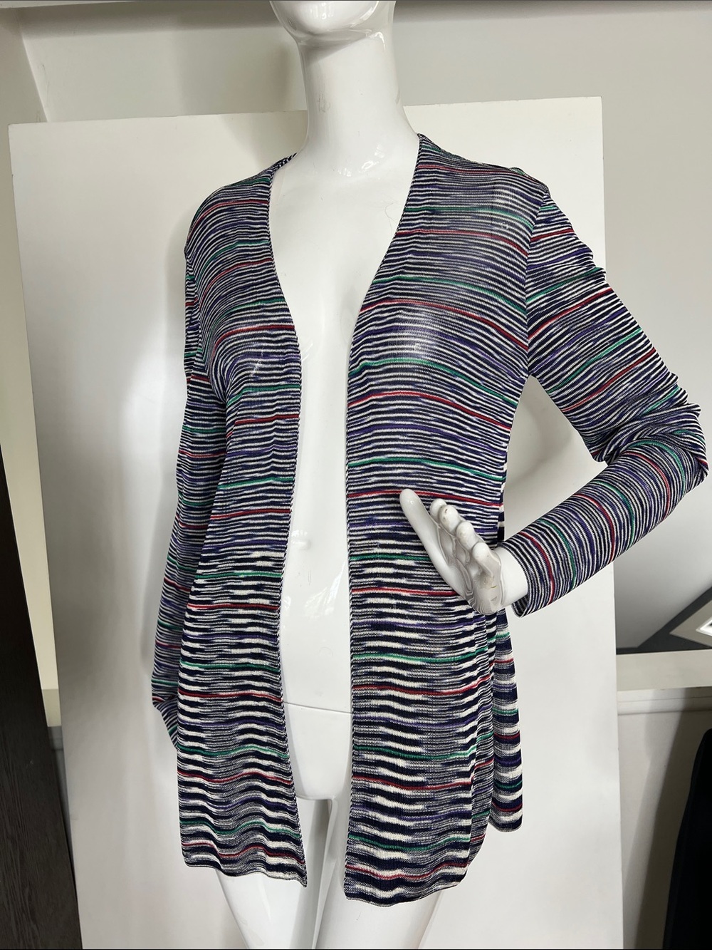 Missoni for Nordstrom Sz 42 Rayon Viscose Long Sleeve Duster Cardigan Sweater